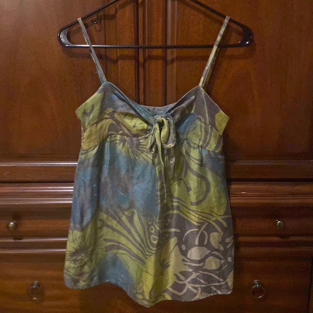 Theory Linen Silk tank Top Size Small